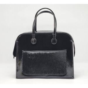 Renaud Pellegrino Paris Medium Leather And Cowhide Fur Leather Bag